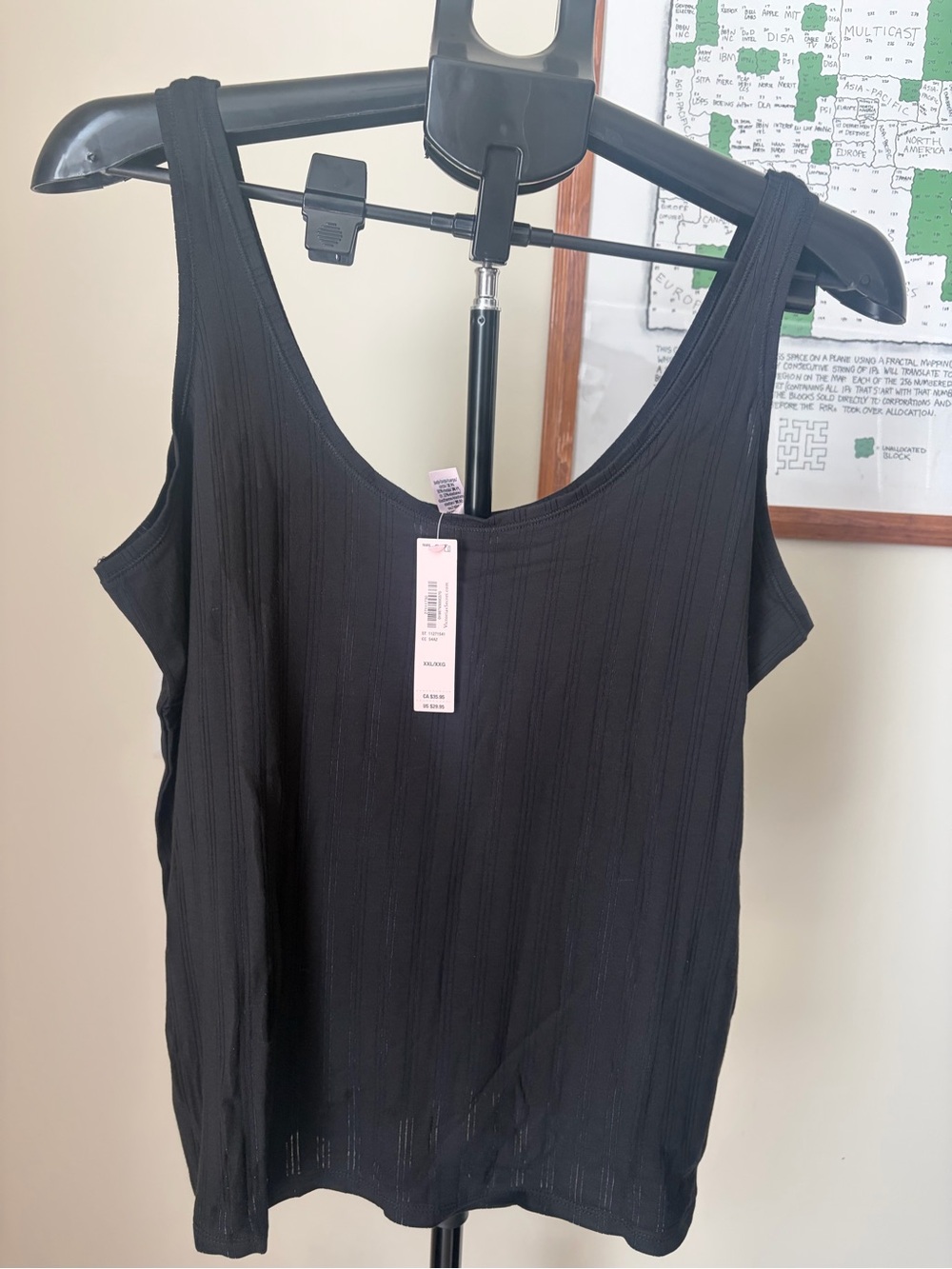 Victoria's Secret Black Ribbed Scoop Neck Camisole
